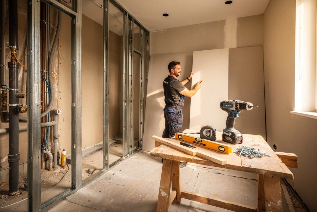Badsanierung komplett – vom Gipskarton‑Rahmen bis zur fertigen Wand – Dorsch Handwerker-Dienstleistungen